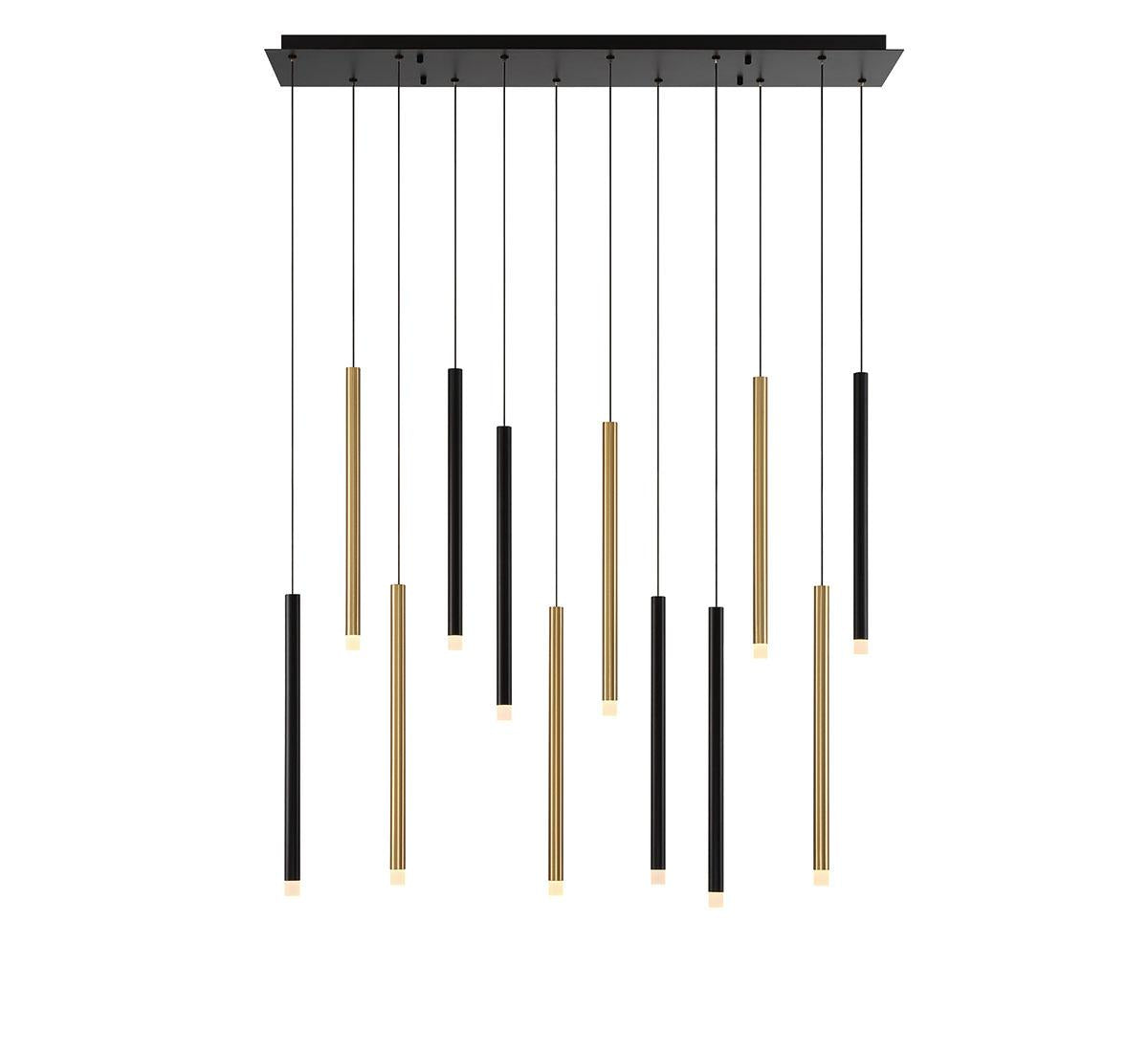 LIB & CO, AMALFI 12 LIGHT LINEAR LED CHANDELIER, CHANDELIER LIGHT