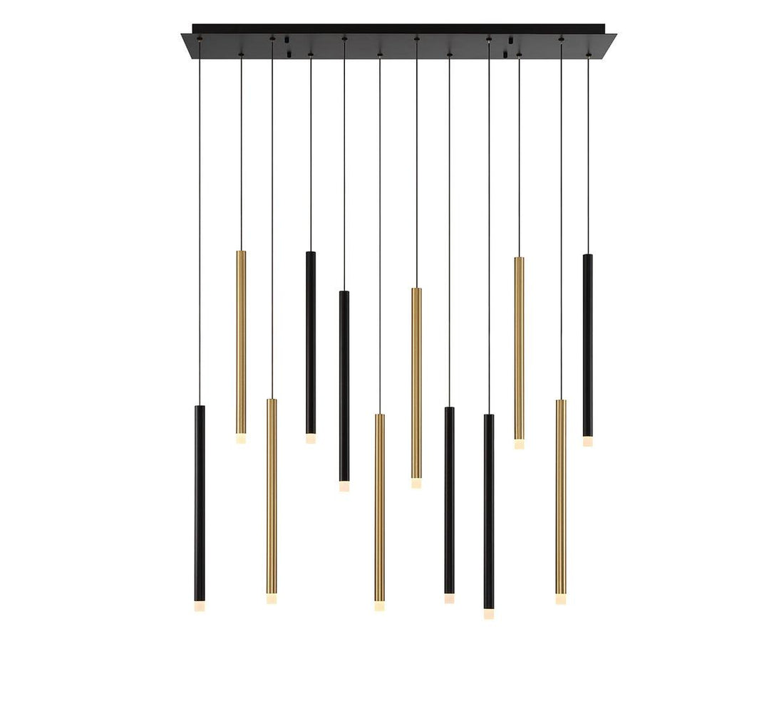 LIB & CO, AMALFI 12 LIGHT LINEAR LED CHANDELIER, CHANDELIER LIGHT