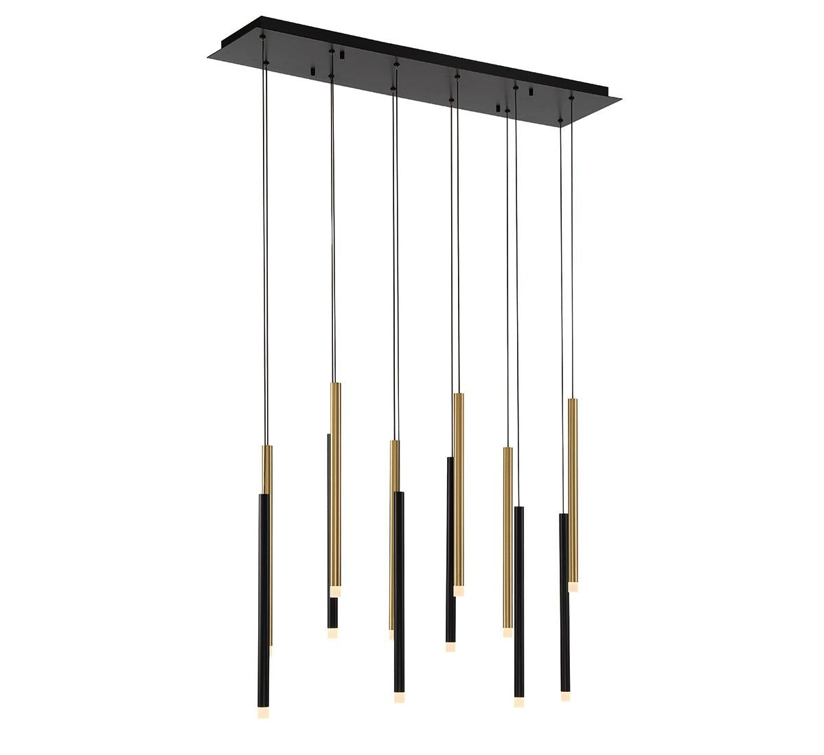 LIB & CO, AMALFI 12 LIGHT LINEAR LED CHANDELIER, CHANDELIER LIGHT