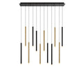 LIB & CO, AMALFI 12 LIGHT LINEAR LED CHANDELIER, CHANDELIER LIGHT