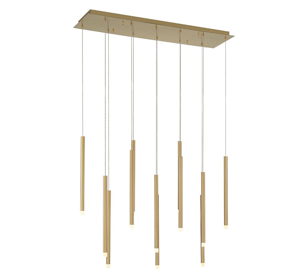 LIB & CO, AMALFI 12 LIGHT LINEAR LED CHANDELIER, CHANDELIER LIGHT