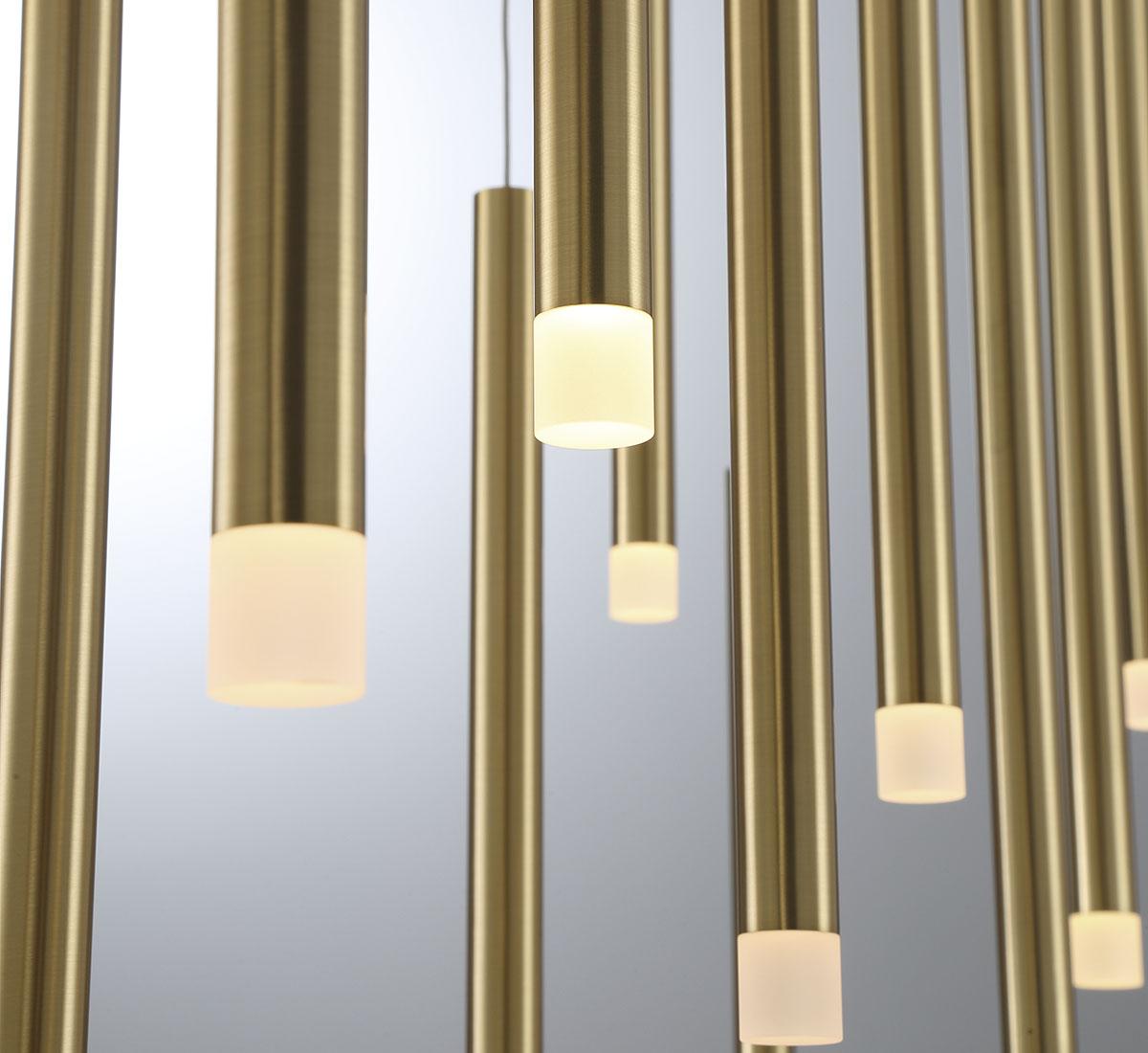 LIB & CO, AMALFI 12 LIGHT LINEAR LED CHANDELIER, CHANDELIER LIGHT
