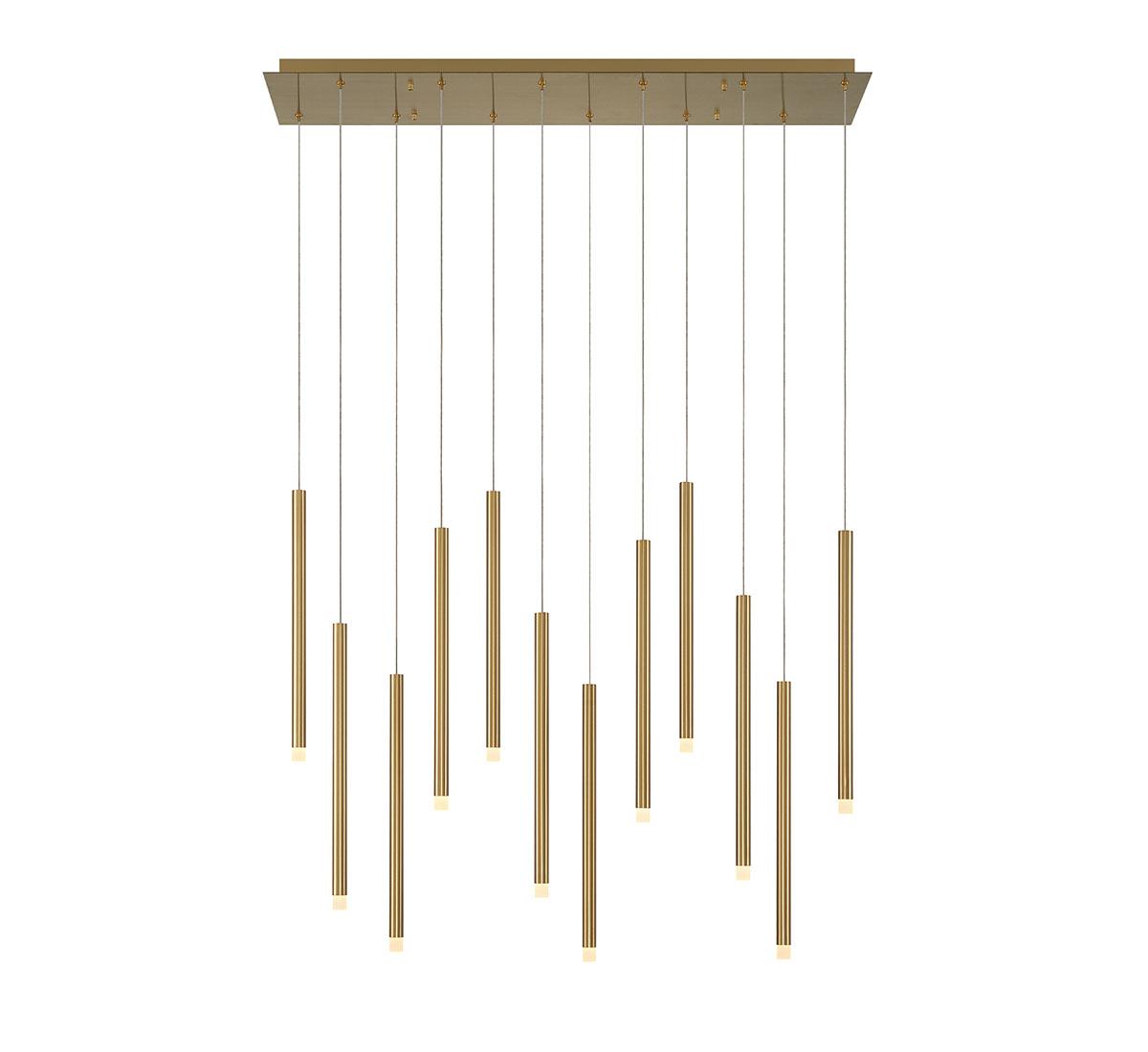 LIB & CO, AMALFI 12 LIGHT LINEAR LED CHANDELIER, CHANDELIER LIGHT