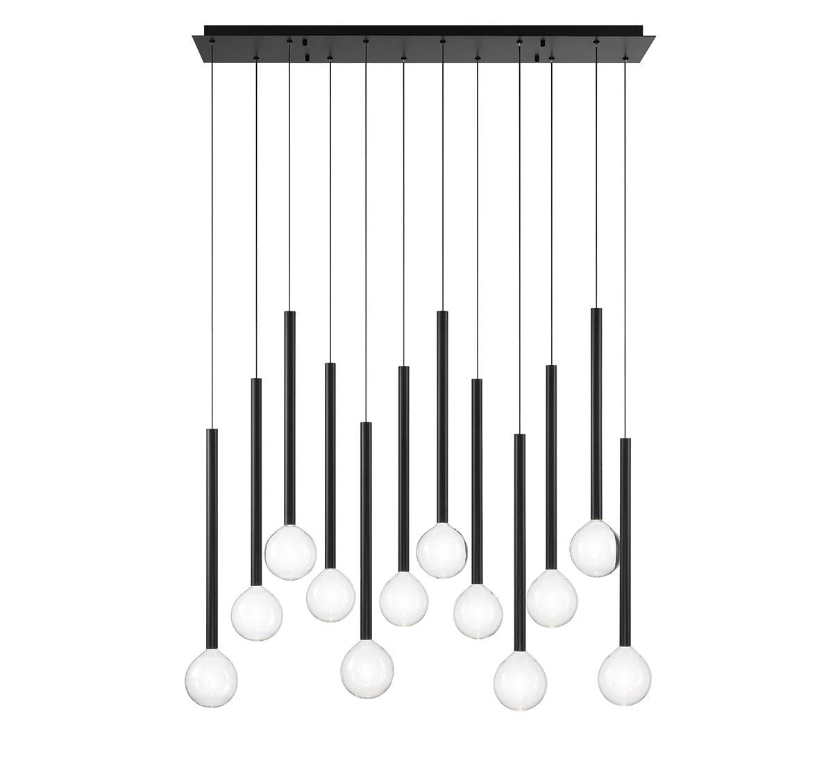 LIB & CO, POSITANO 12 LIGHT LINEAR LED CHANDELIER, CHANDELIER LIGHT