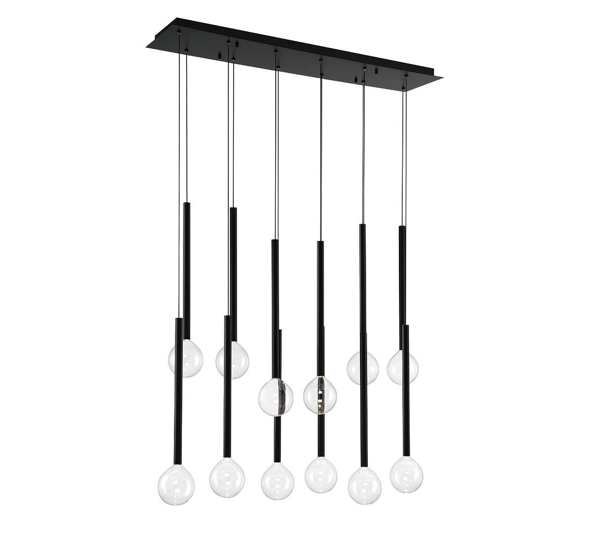 LIB & CO, POSITANO 12 LIGHT LINEAR LED CHANDELIER, CHANDELIER LIGHT