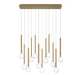 LIB & CO, POSITANO 12 LIGHT LINEAR LED CHANDELIER, CHANDELIER LIGHT