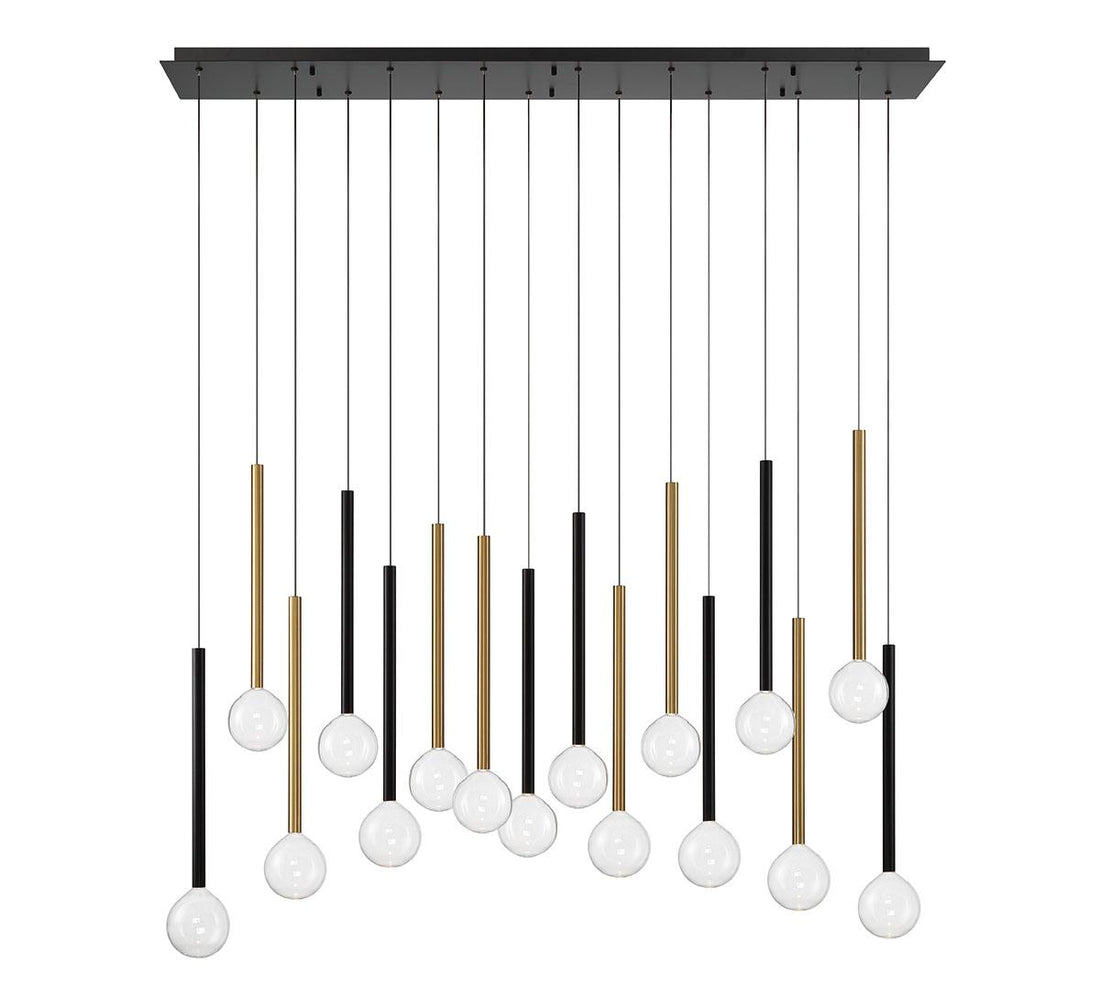 LIB & CO, POSITANO 16 LIGHT LINEAR LED CHANDELIER, CHANDELIER LIGHT