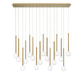 LIB & CO, POSITANO 16 LIGHT LINEAR LED CHANDELIER, CHANDELIER LIGHT