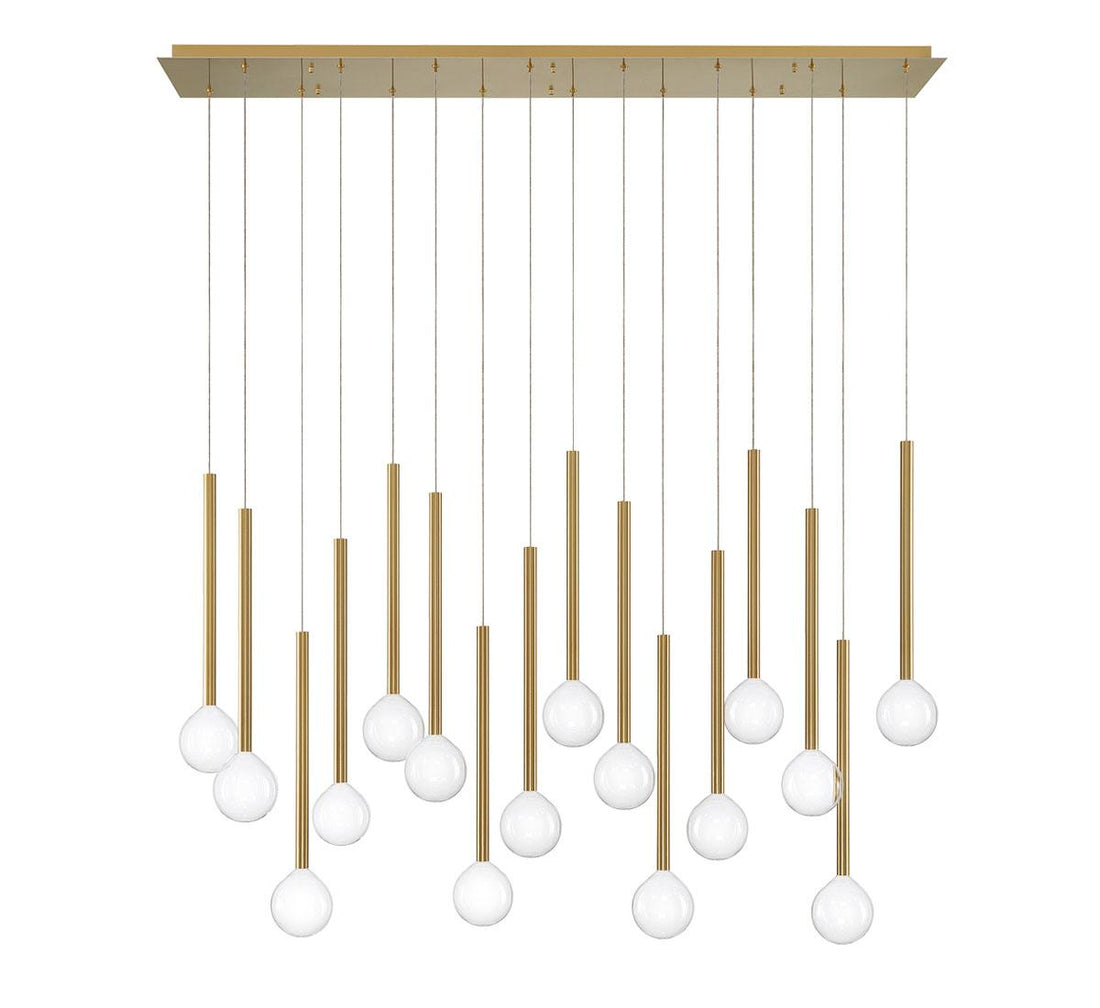 LIB & CO, POSITANO 16 LIGHT LINEAR LED CHANDELIER, CHANDELIER LIGHT