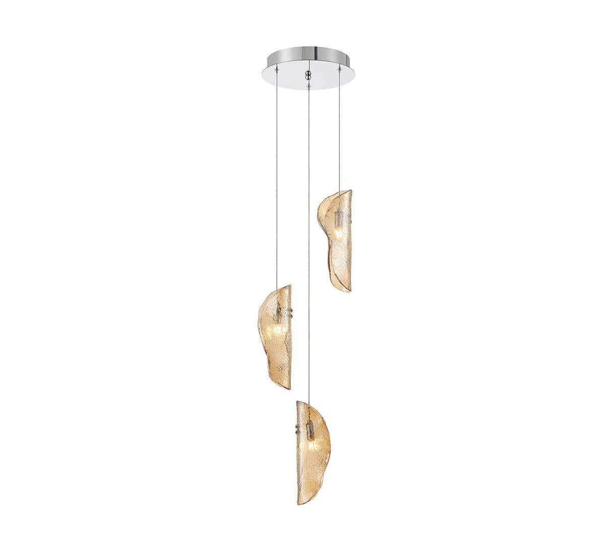 LIB & CO, SORRENTO 3 LIGHT LED PENDANT, PENDANT LIGHT