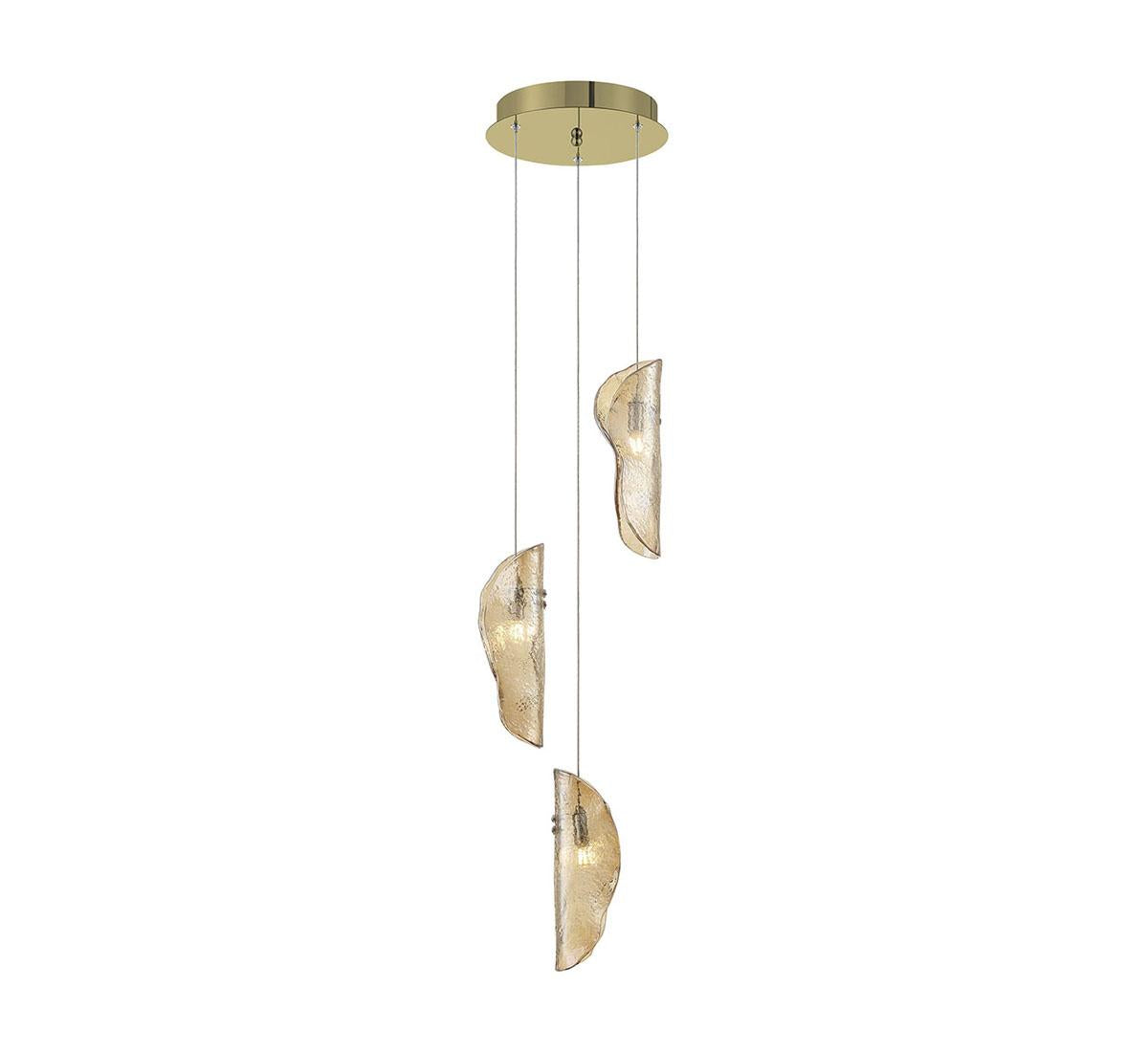LIB & CO, SORRENTO 3 LIGHT LED PENDANT, PENDANT LIGHT