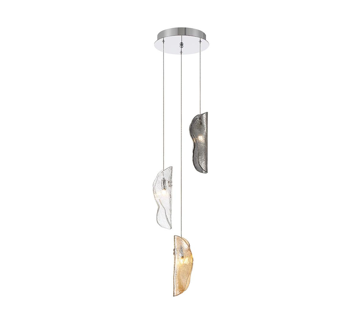 LIB & CO, SORRENTO 3 LIGHT LED PENDANT, PENDANT LIGHT