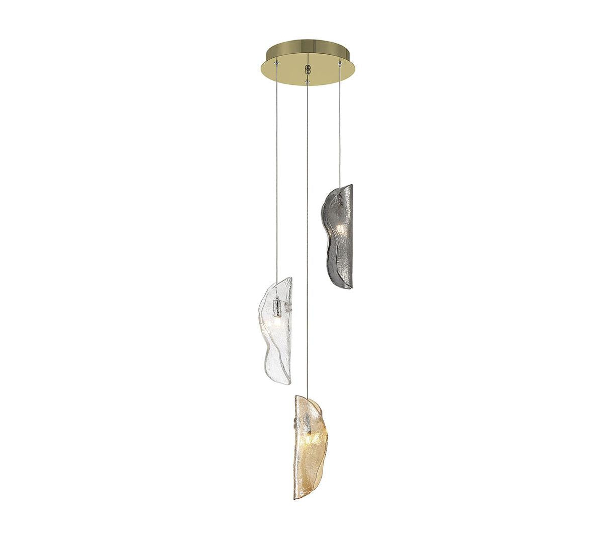 LIB & CO, SORRENTO 3 LIGHT LED PENDANT, PENDANT LIGHT