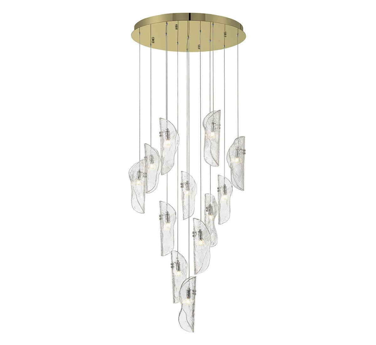 LIB & CO, SORRENTO 12 LIGHT ROUND LED CHANDELIER, CHANDELIER LIGHT
