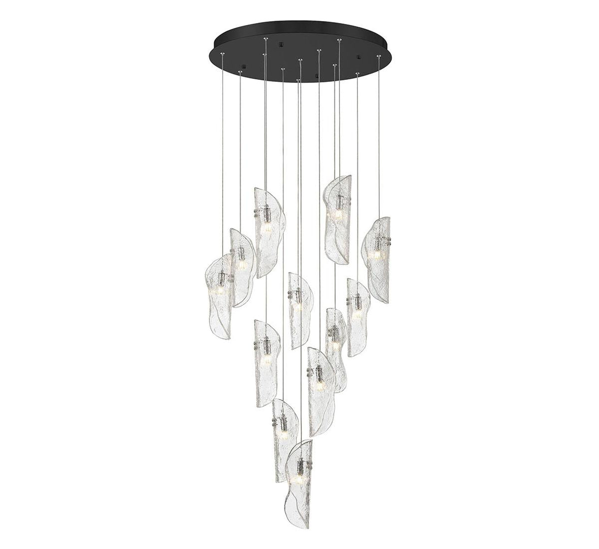 LIB & CO, SORRENTO 12 LIGHT ROUND LED CHANDELIER, CHANDELIER LIGHT