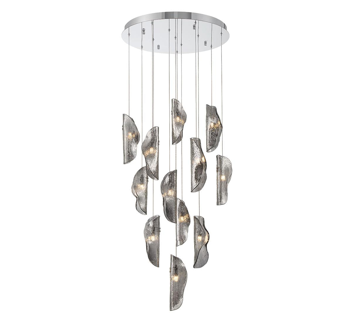 LIB & CO, SORRENTO 12 LIGHT ROUND LED CHANDELIER, CHANDELIER LIGHT