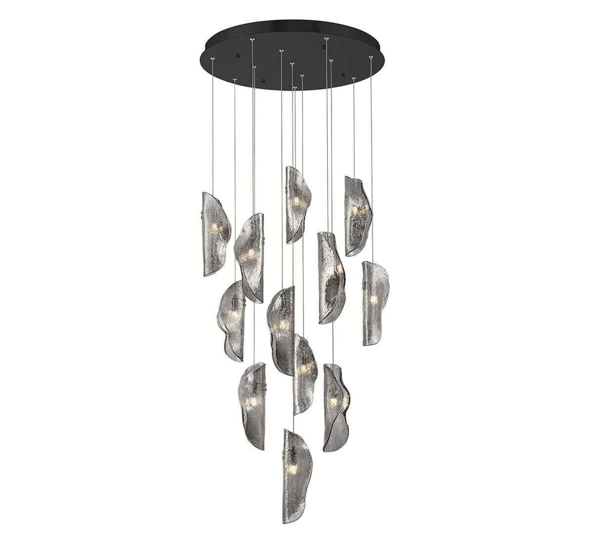 LIB & CO, SORRENTO 12 LIGHT ROUND LED CHANDELIER, CHANDELIER LIGHT