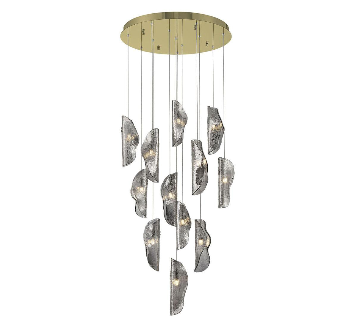 LIB & CO, SORRENTO 12 LIGHT ROUND LED CHANDELIER, CHANDELIER LIGHT