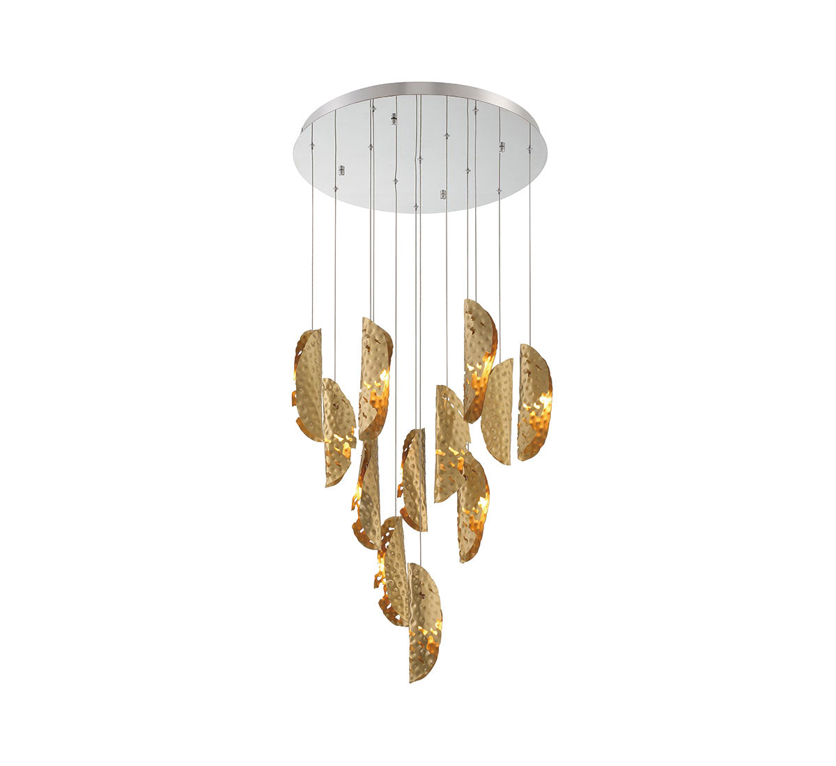 LIB & CO, SORRENTO 12 LIGHT ROUND LED CHANDELIER, CHANDELIER LIGHT