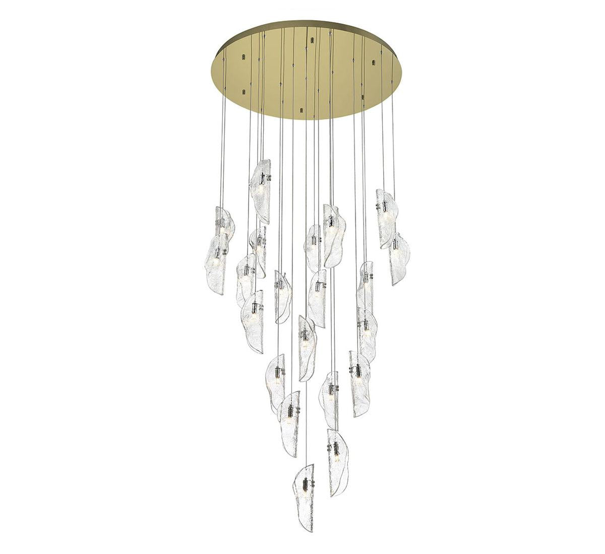 LIB & CO, SORRENTO 21 LIGHT ROUND LED CHANDELIER, CHANDELIER LIGHT
