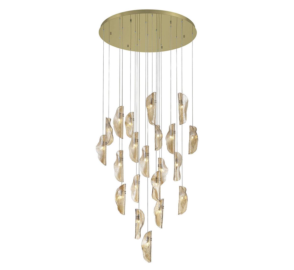 LIB & CO, SORRENTO 21 LIGHT ROUND LED CHANDELIER, CHANDELIER LIGHT