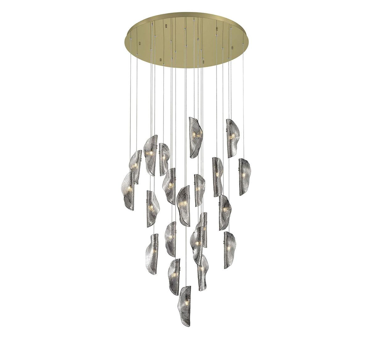 LIB & CO, SORRENTO 21 LIGHT ROUND LED CHANDELIER, CHANDELIER LIGHT