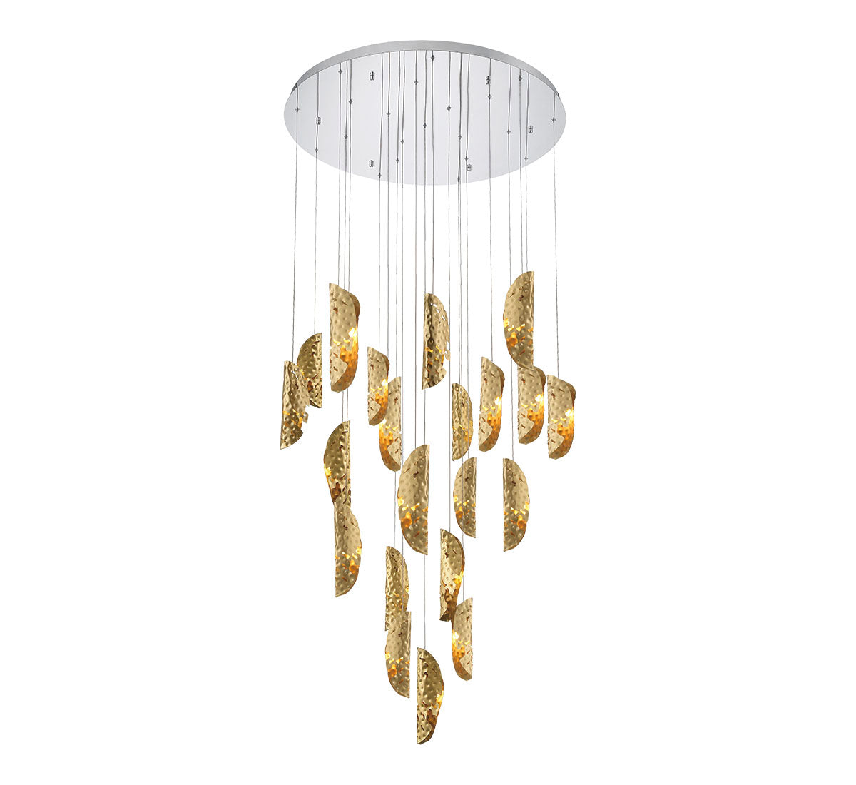LIB & CO, SORRENTO 21 LIGHT ROUND LED CHANDELIER, CHANDELIER LIGHT