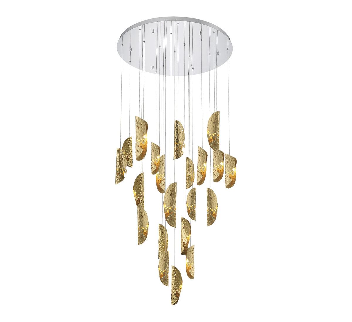 LIB & CO, SORRENTO 21 LIGHT ROUND LED CHANDELIER, CHANDELIER LIGHT