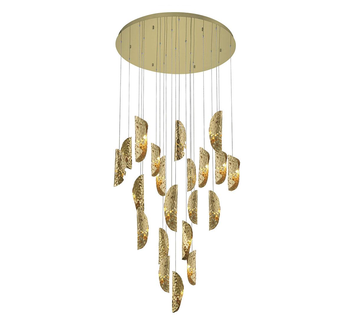 LIB & CO, SORRENTO 21 LIGHT ROUND LED CHANDELIER, CHANDELIER LIGHT