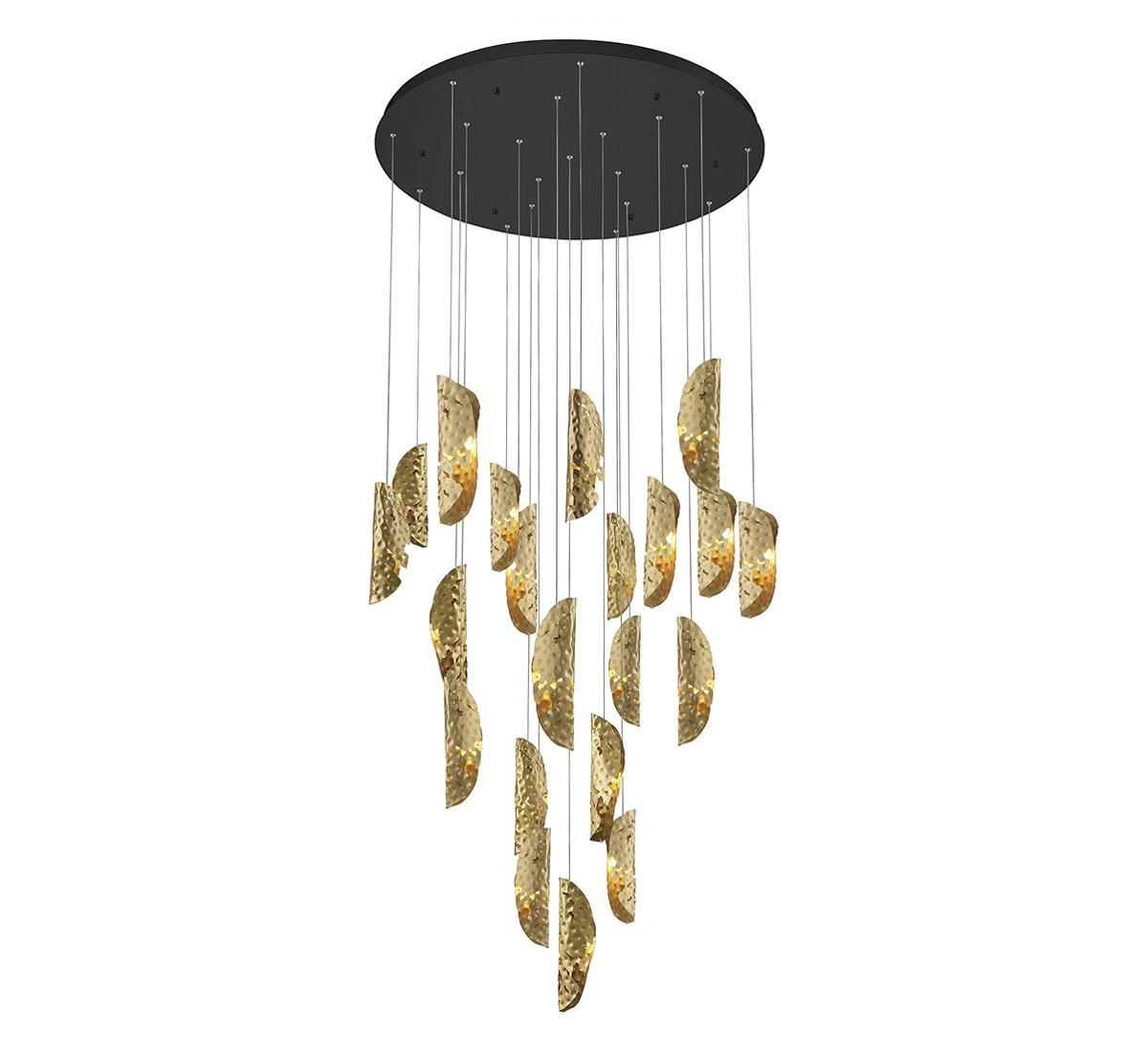 LIB & CO, SORRENTO 21 LIGHT ROUND LED CHANDELIER, CHANDELIER LIGHT