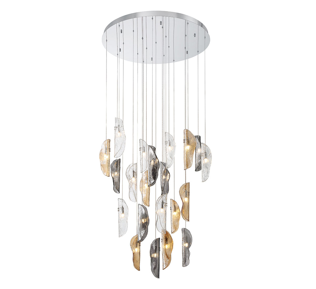 LIB & CO, SORRENTO 21 LIGHT ROUND LED CHANDELIER, CHANDELIER LIGHT