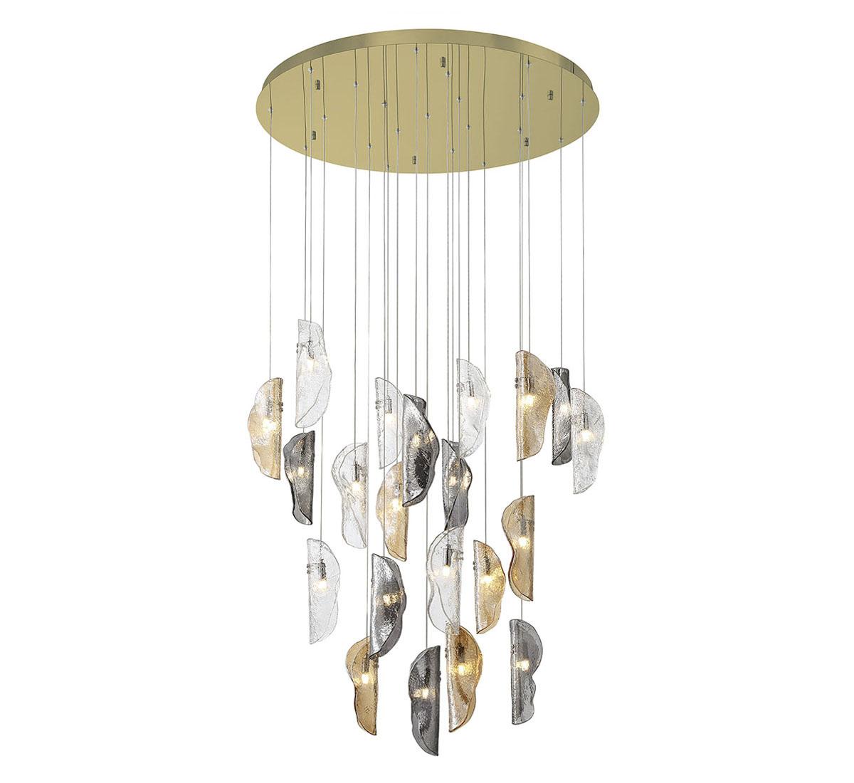 LIB & CO, SORRENTO 21 LIGHT ROUND LED CHANDELIER, CHANDELIER LIGHT