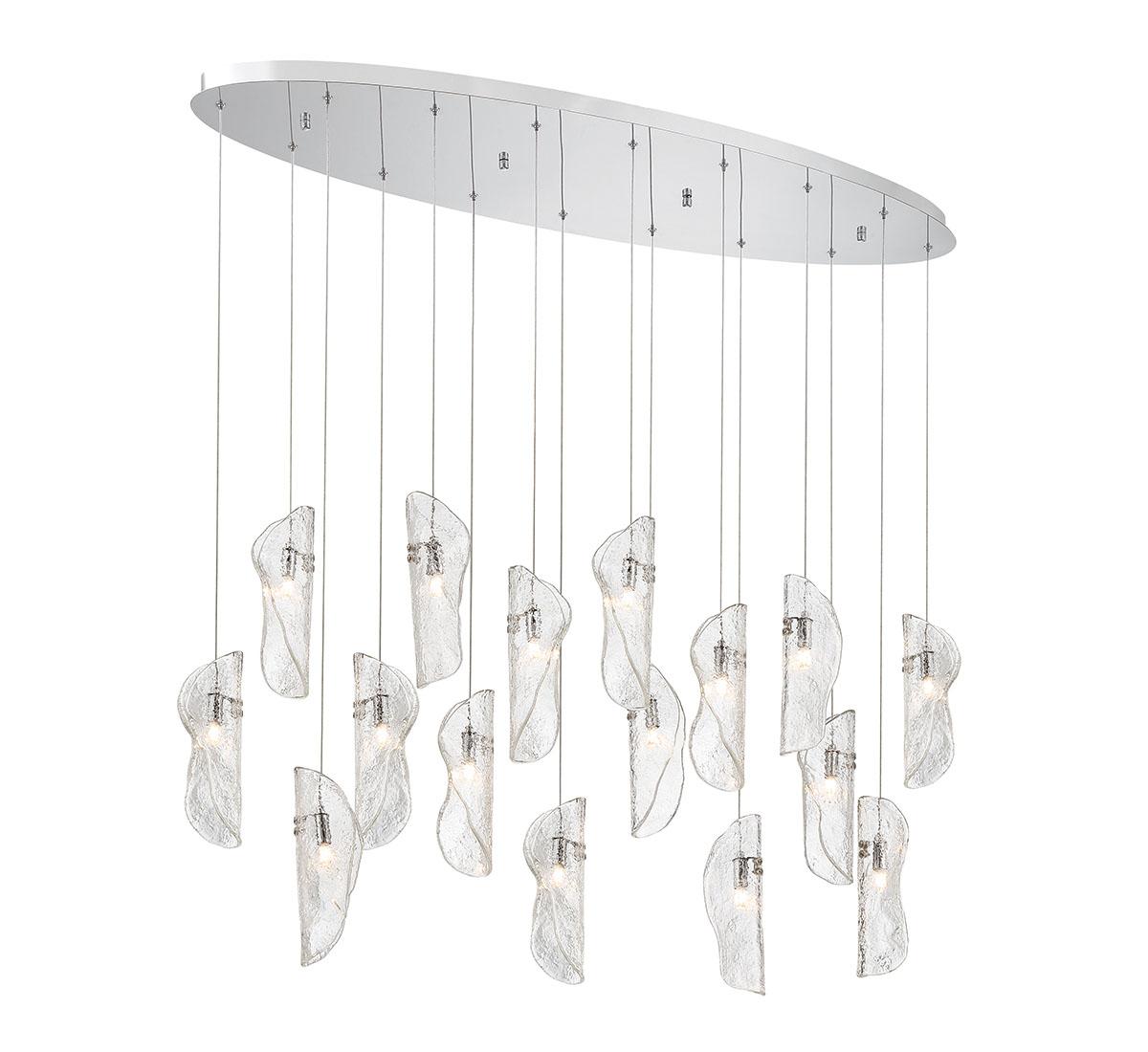 LIB & CO, SORRENTO 16 LIGHT OVAL LED CHANDELIER, CHANDELIER LIGHT