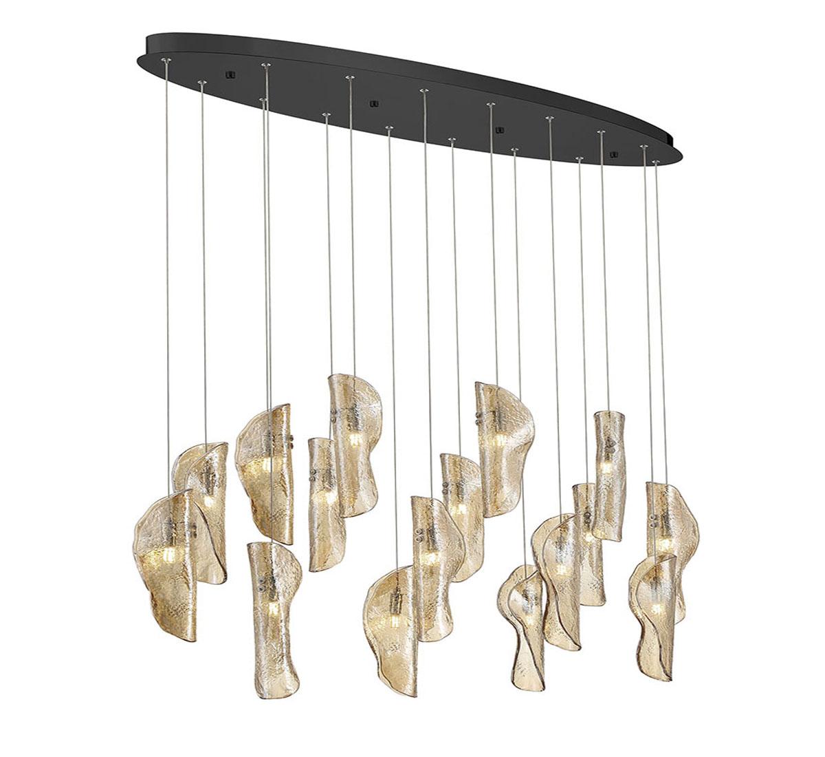 LIB & CO, SORRENTO 16 LIGHT OVAL LED CHANDELIER, CHANDELIER LIGHT