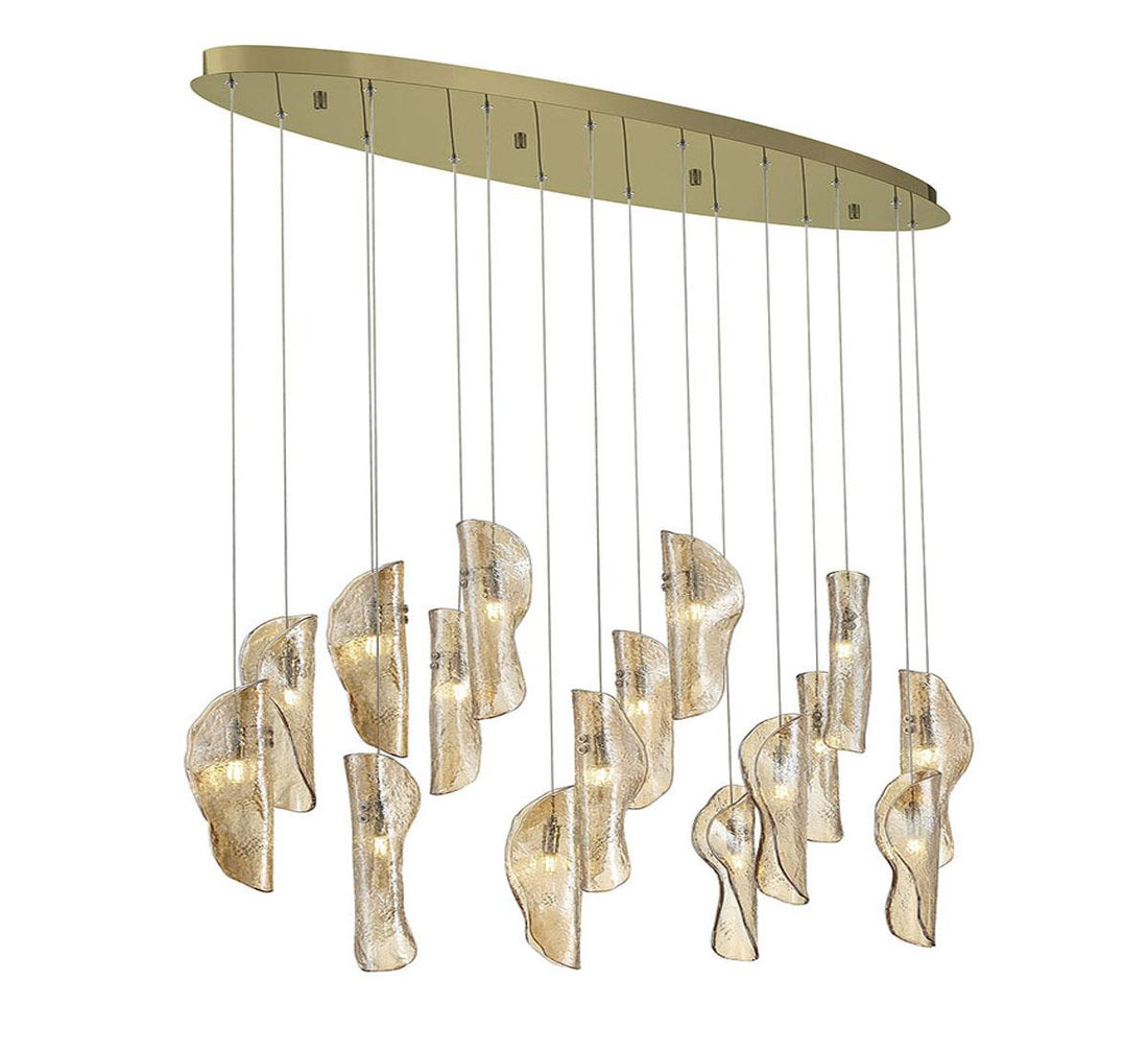 LIB & CO, SORRENTO 16 LIGHT OVAL LED CHANDELIER, CHANDELIER LIGHT