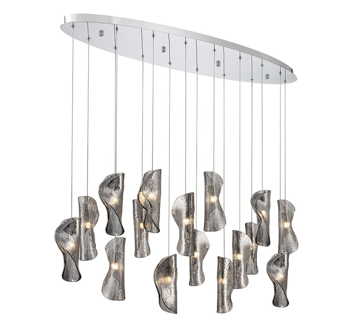 LIB & CO, SORRENTO 16 LIGHT OVAL LED CHANDELIER, CHANDELIER LIGHT