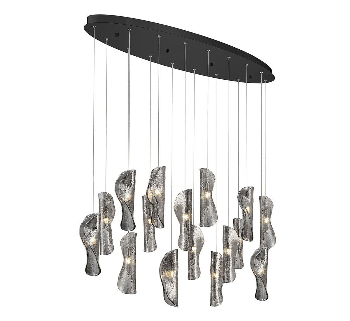 LIB & CO, SORRENTO 16 LIGHT OVAL LED CHANDELIER, CHANDELIER LIGHT