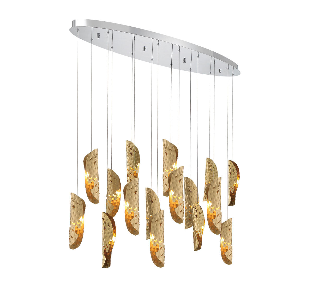 LIB & CO, SORRENTO 16 LIGHT OVAL LED CHANDELIER, CHANDELIER LIGHT