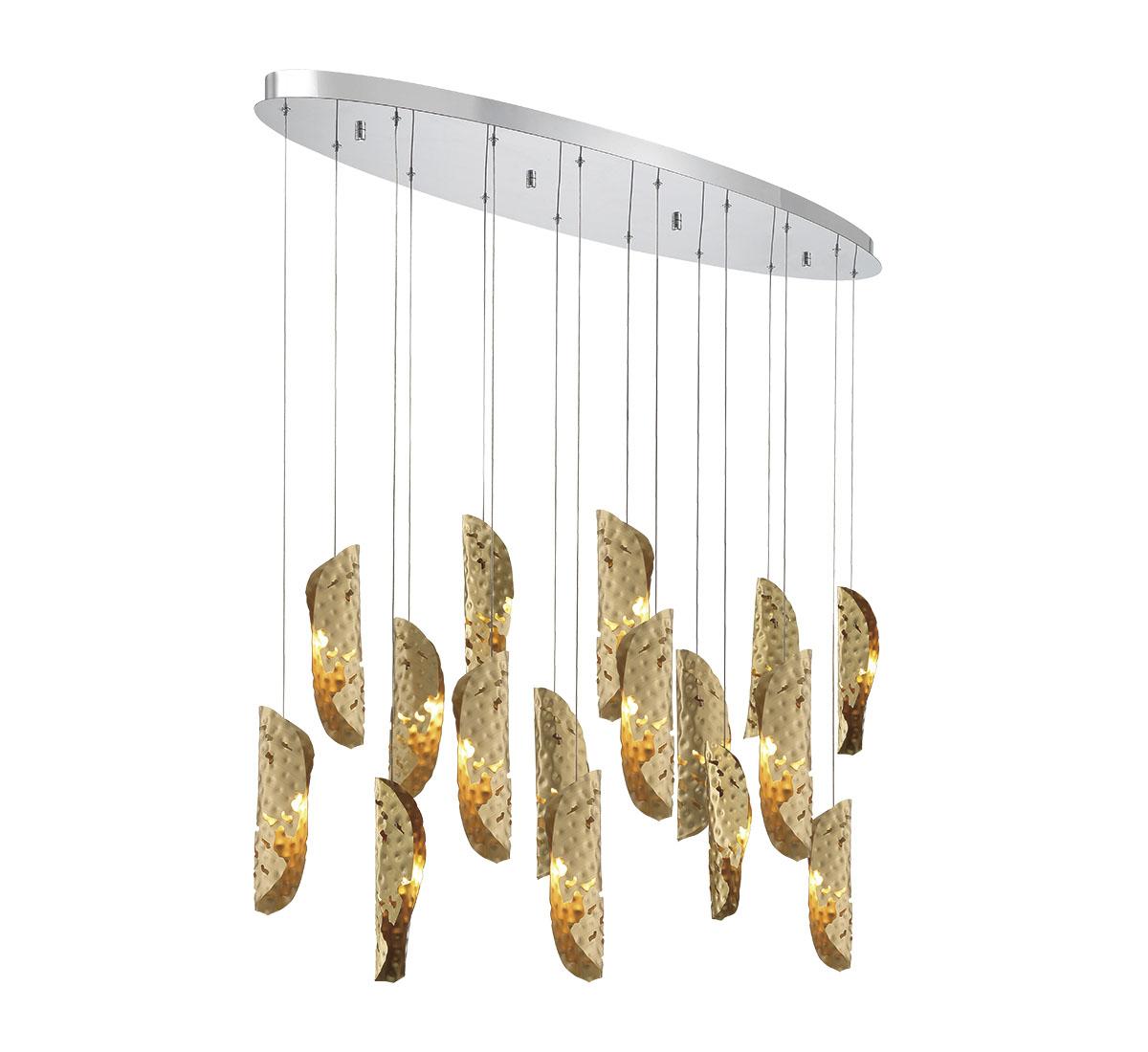 LIB & CO, SORRENTO 16 LIGHT OVAL LED CHANDELIER, CHANDELIER LIGHT