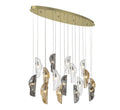LIB & CO, SORRENTO 16 LIGHT OVAL LED CHANDELIER, CHANDELIER LIGHT