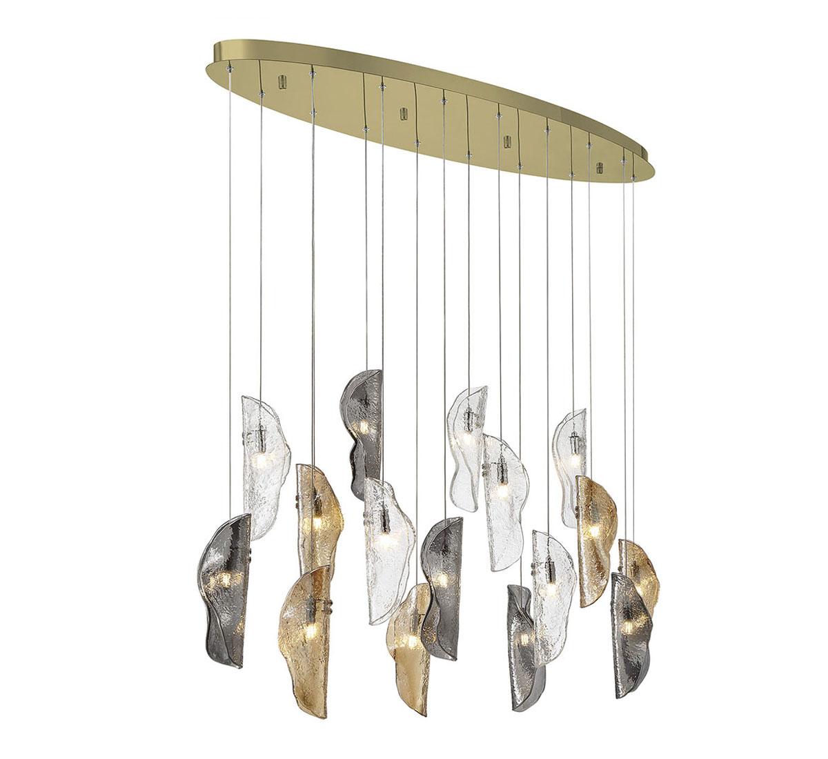 LIB & CO, SORRENTO 16 LIGHT OVAL LED CHANDELIER, CHANDELIER LIGHT