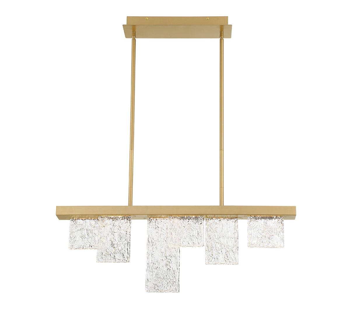 LIB & CO, SIENA 6 LIGHT LINEAR LED CHANDELIER, CHANDELIER LIGHT