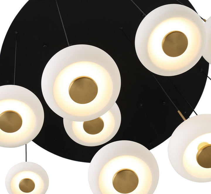 LIB & CO, ADELFIA 9 LIGHT ROUND LED CHANDELIER, CHANDELIER LIGHT