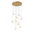 LIB & CO, ADELFIA 9 LIGHT ROUND LED CHANDELIER, CHANDELIER LIGHT