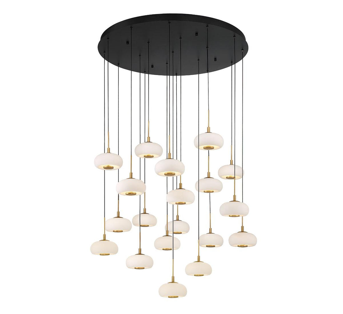 LIB & CO, ADELFIA 19 LIGHT ROUND LED CHANDELIER, CHANDELIER LIGHT
