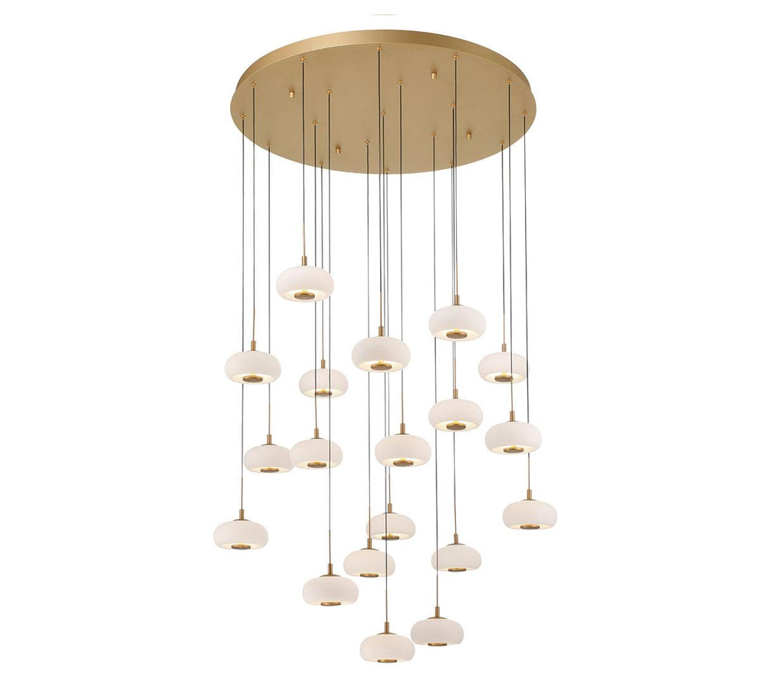 LIB & CO, ADELFIA 19 LIGHT ROUND LED CHANDELIER, CHANDELIER LIGHT