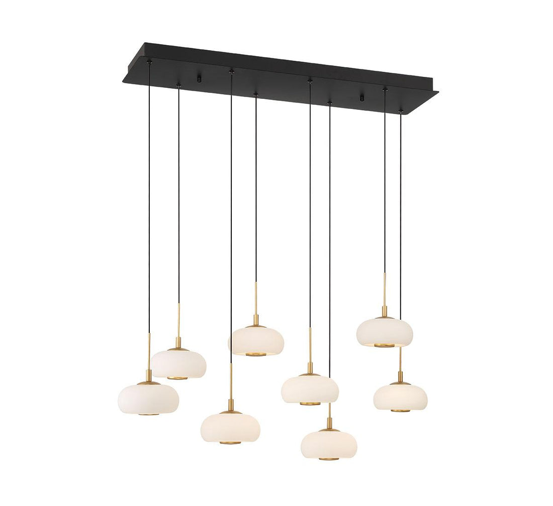 LIB & CO, ADELFIA 8 LIGHT RECTANGULAR LED CHANDELIER, CHANDELIER LIGHT
