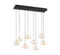 LIB & CO, ADELFIA 8 LIGHT RECTANGULAR LED CHANDELIER, CHANDELIER LIGHT