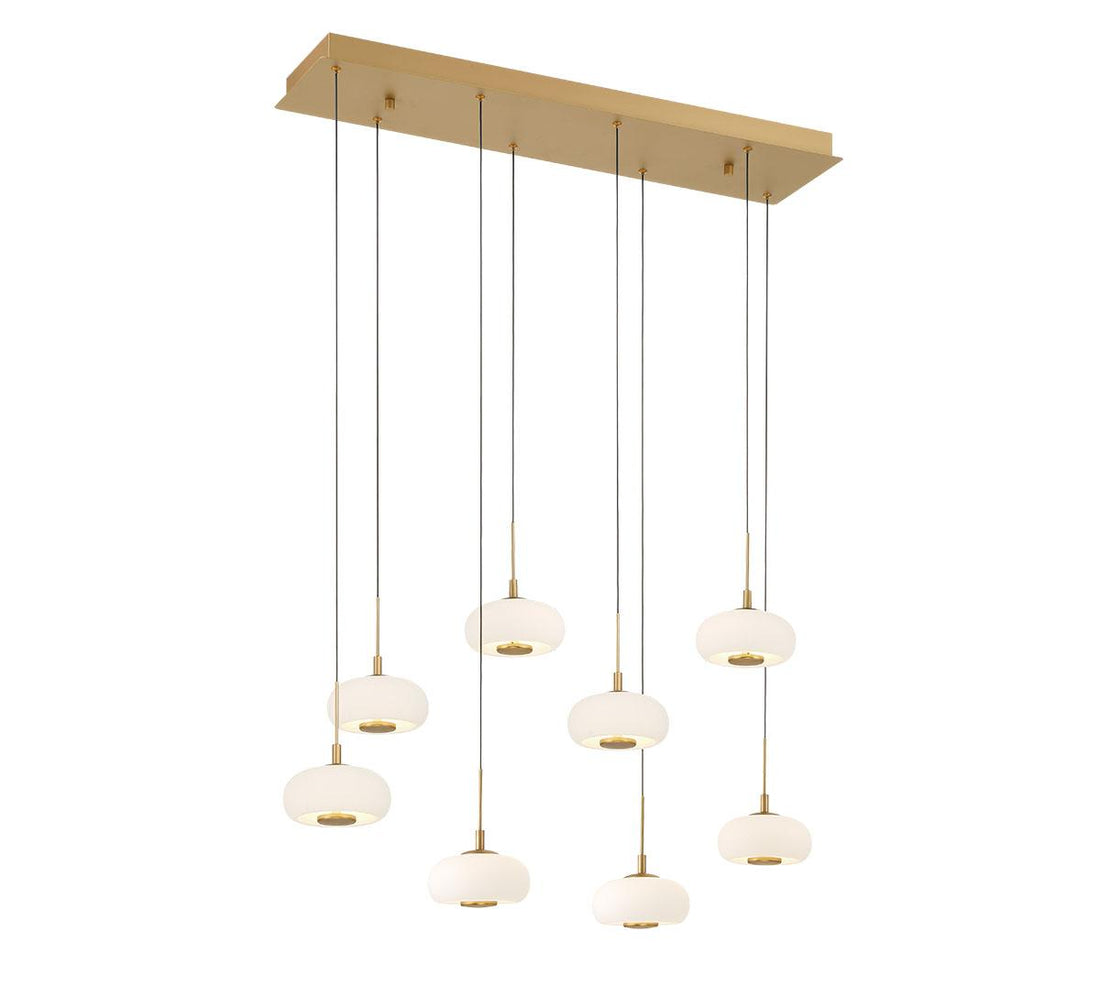 LIB & CO, ADELFIA 8 LIGHT RECTANGULAR LED CHANDELIER, CHANDELIER LIGHT