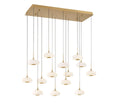 LIB & CO, ADELFIA 14 LIGHT RECTANGULAR LED CHANDELIER, CHANDELIER LIGHT